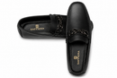 Saffiera Burgundy Chain Loafer — Dark Brown