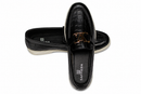 Saffiera Croco Chain Loafer — Black