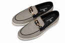 Saffiera Two-Tone Chain Loafer — Grey & Black