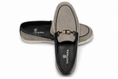 Saffiera Two-Tone Chain Loafer — Grey & Black