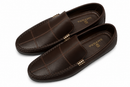 Saffiera Quilted Leather Penny Loafer — Dark Brown