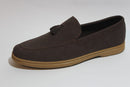 Saffiera Dark Brown Suede Tassel Loafer
