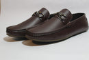 Saffiera Burgundy Chain Loafer — Dark Brown