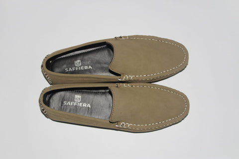 Saffiera Beige Suede Moccasin Loafer - Original Product Photo